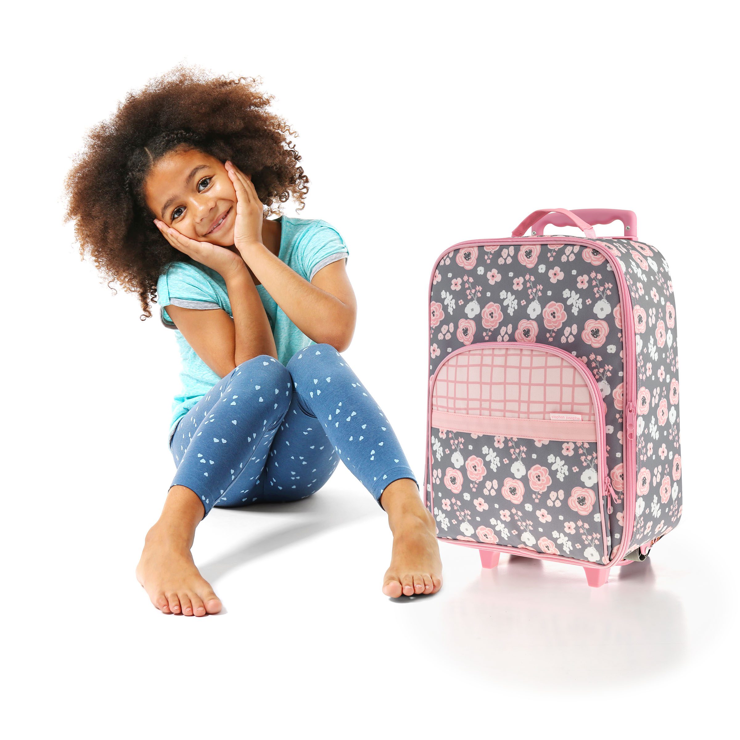 Pretty Flowers Personalized Kids Rolling Luggage by Stephen Joseph