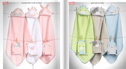 hooded towel bath mitt