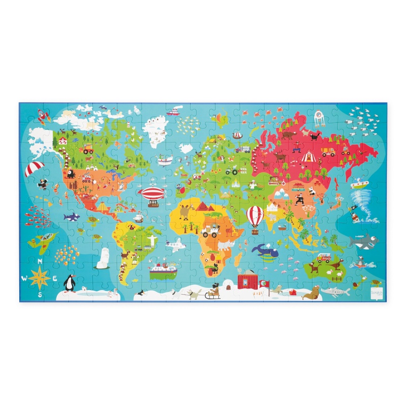 World Map Puzzle Scratch Europe