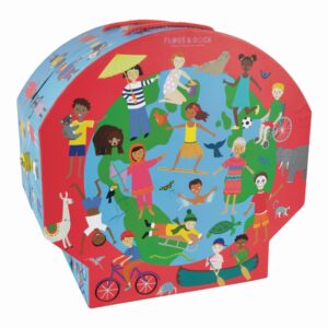 Floss & Rock Children of The World Play Box with Wooden Pieces