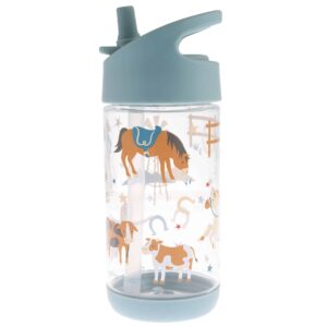 Stephen Joseph Flip Top Water Bottle Western