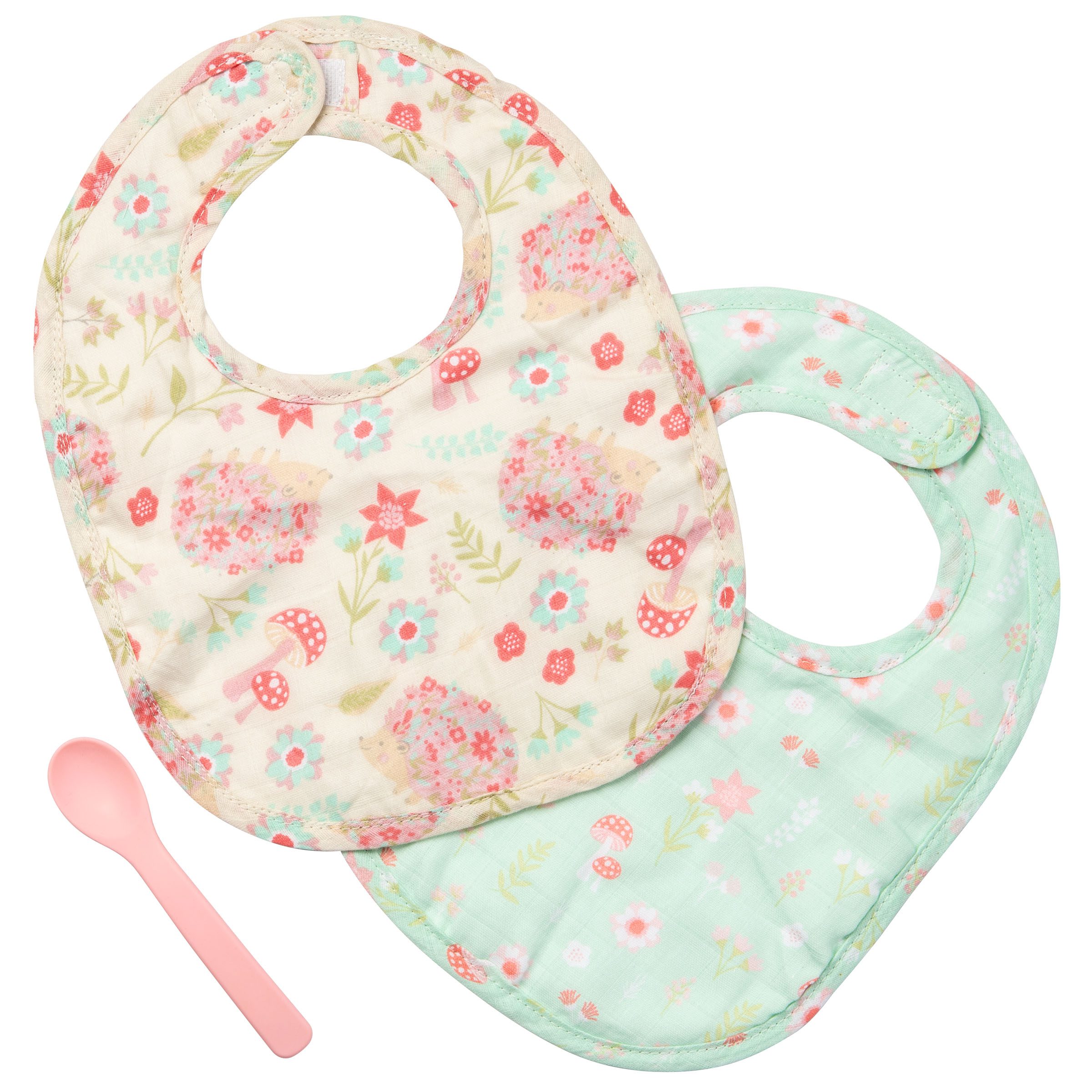 Stephen Joseph Muslin Bib and Spoon Set