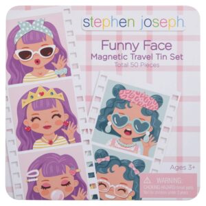 Stephen Joseph Magnetic Travel Tin Funny Faces