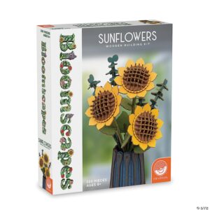 MindWare Bloomscapes Sunflowers Bouquet Wooden Flower Building Kit