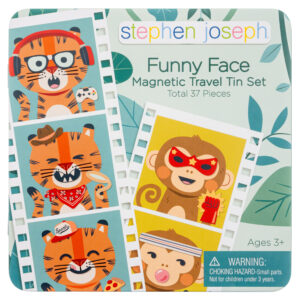 Stephen Joseph Magnetic Travel Tin Funny Faces
