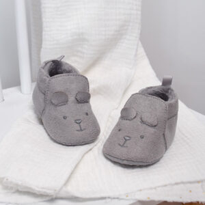 Dou Dou Et Compagnie Grey Baby Booties